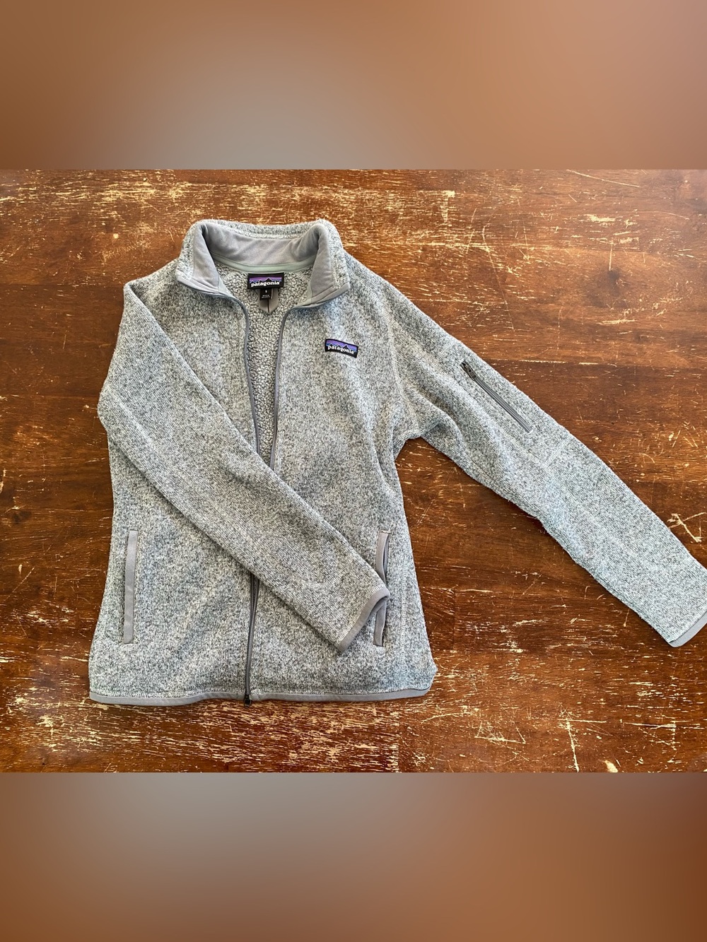Patagonia Gray Full-Zip Heather Fleece Jacket